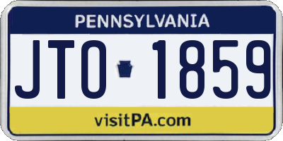 PA license plate JTO1859