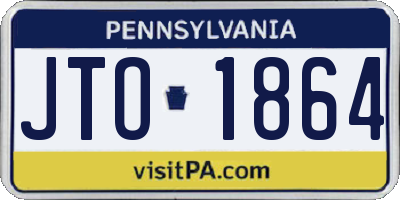 PA license plate JTO1864