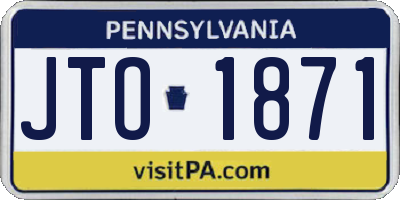 PA license plate JTO1871