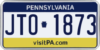 PA license plate JTO1873