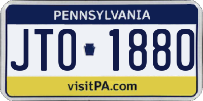 PA license plate JTO1880