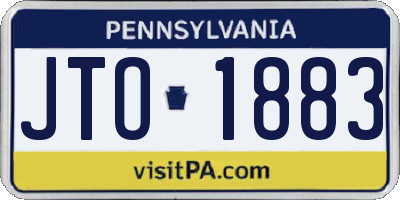 PA license plate JTO1883