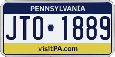 PA license plate JTO1889