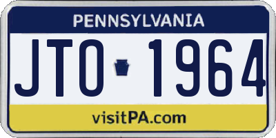 PA license plate JTO1964