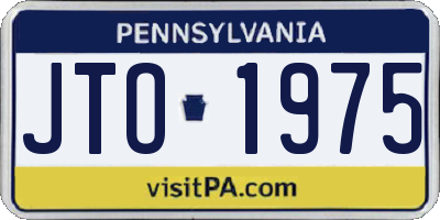 PA license plate JTO1975