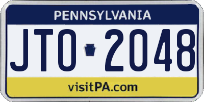 PA license plate JTO2048