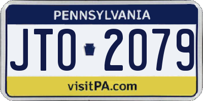 PA license plate JTO2079