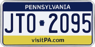 PA license plate JTO2095