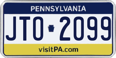 PA license plate JTO2099