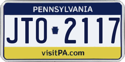 PA license plate JTO2117
