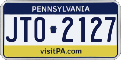 PA license plate JTO2127
