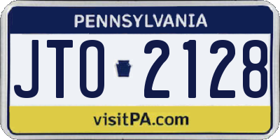PA license plate JTO2128