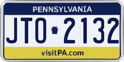 PA license plate JTO2132