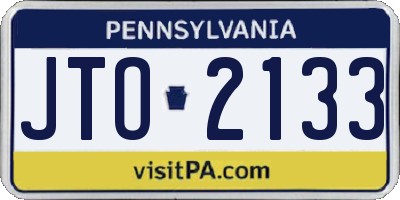 PA license plate JTO2133