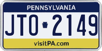 PA license plate JTO2149