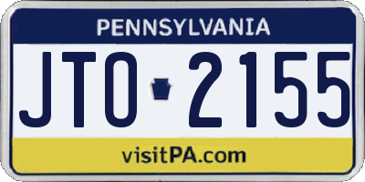 PA license plate JTO2155