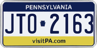 PA license plate JTO2163