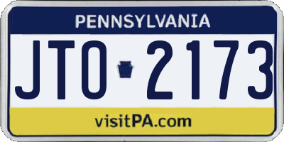 PA license plate JTO2173