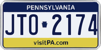 PA license plate JTO2174
