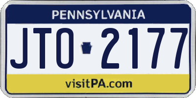 PA license plate JTO2177