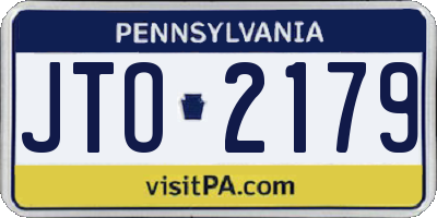 PA license plate JTO2179