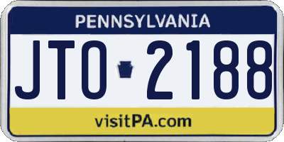 PA license plate JTO2188