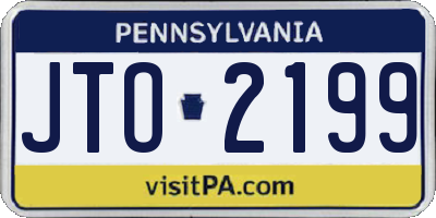 PA license plate JTO2199