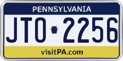 PA license plate JTO2256