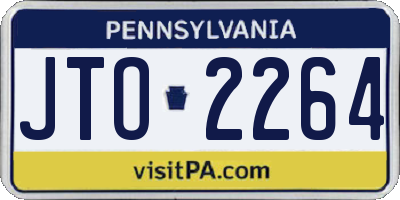 PA license plate JTO2264