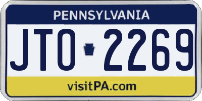 PA license plate JTO2269