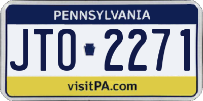 PA license plate JTO2271