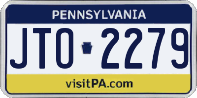 PA license plate JTO2279