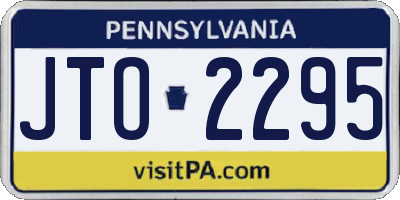 PA license plate JTO2295