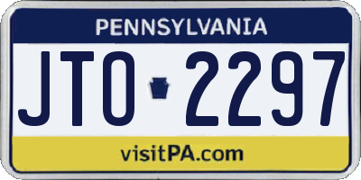 PA license plate JTO2297