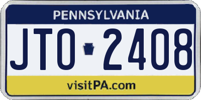 PA license plate JTO2408