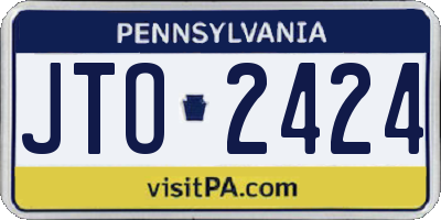 PA license plate JTO2424