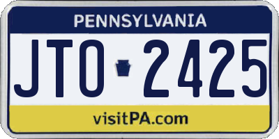 PA license plate JTO2425