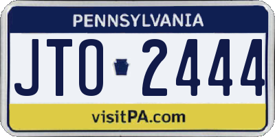 PA license plate JTO2444