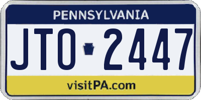 PA license plate JTO2447