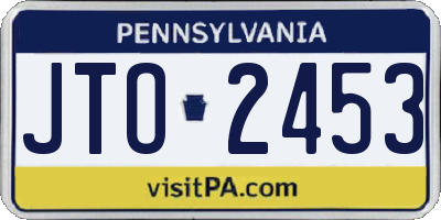 PA license plate JTO2453