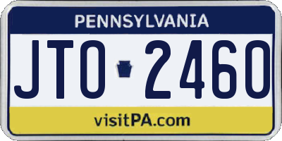 PA license plate JTO2460