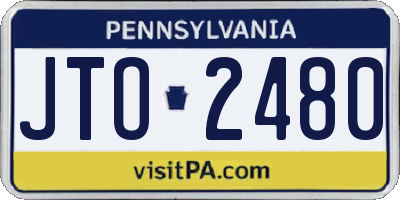 PA license plate JTO2480