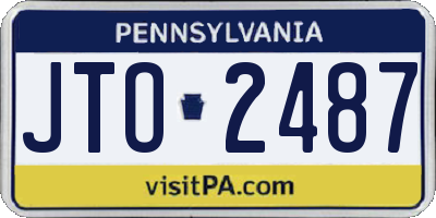 PA license plate JTO2487