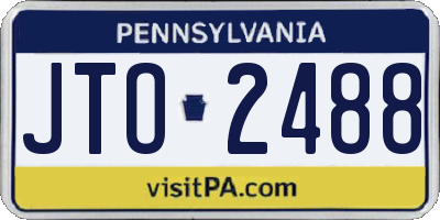 PA license plate JTO2488