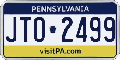 PA license plate JTO2499