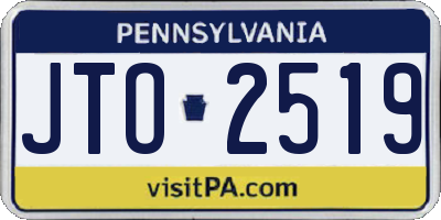 PA license plate JTO2519