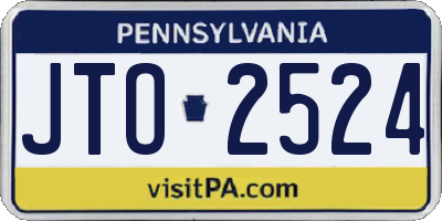 PA license plate JTO2524