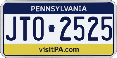 PA license plate JTO2525