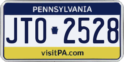 PA license plate JTO2528