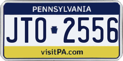 PA license plate JTO2556